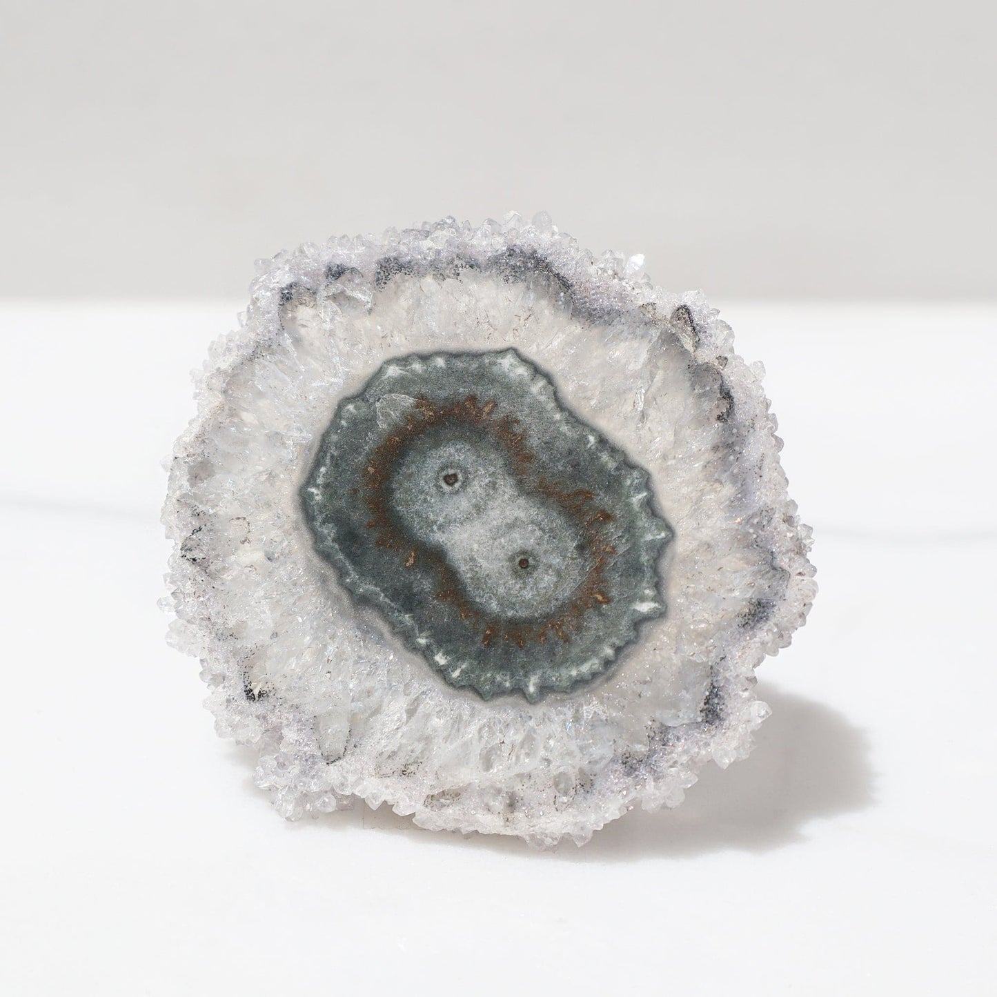 Gorgeous Green-Blue Agate Center Stalactite