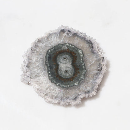 Gorgeous Green-Blue Agate Center Stalactite