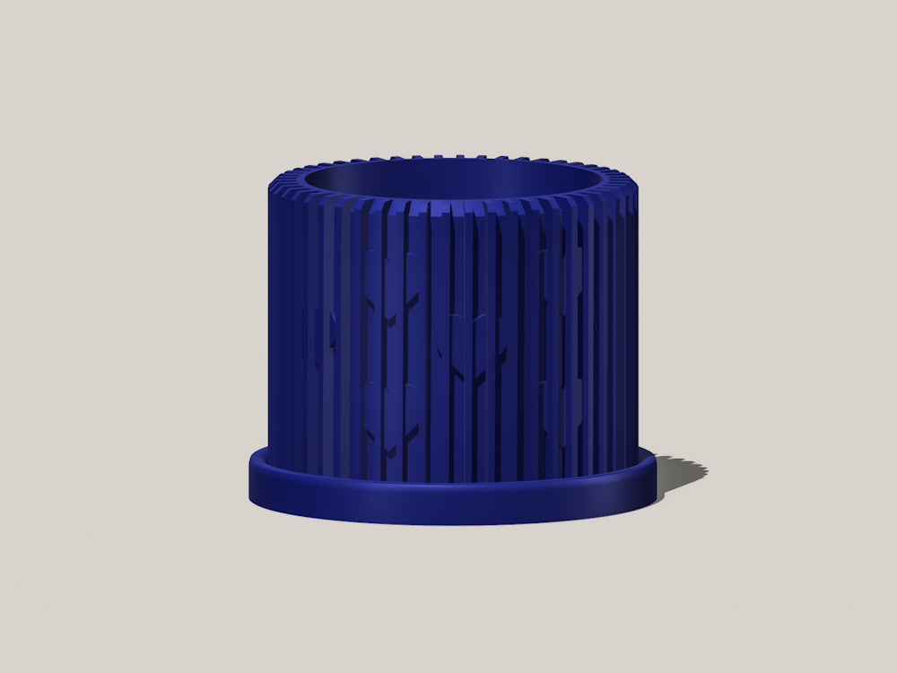 Modern Heart-Shaped Planter with Drainage & Saucer – Unique Valentine’s Day Gift for Plant Lovers, 3d Printed Planter Home Hosting Decor, – Navy Planter