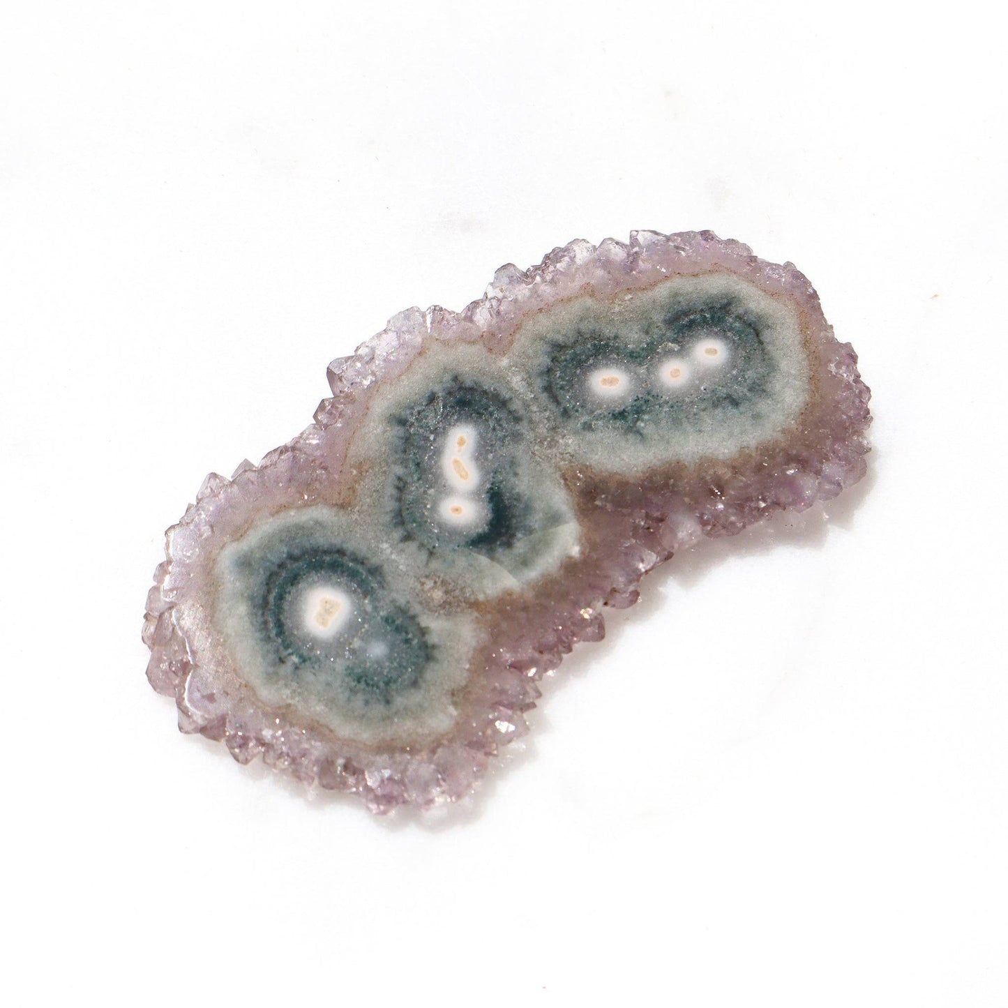 Triple Center Stalactite of Green Agate