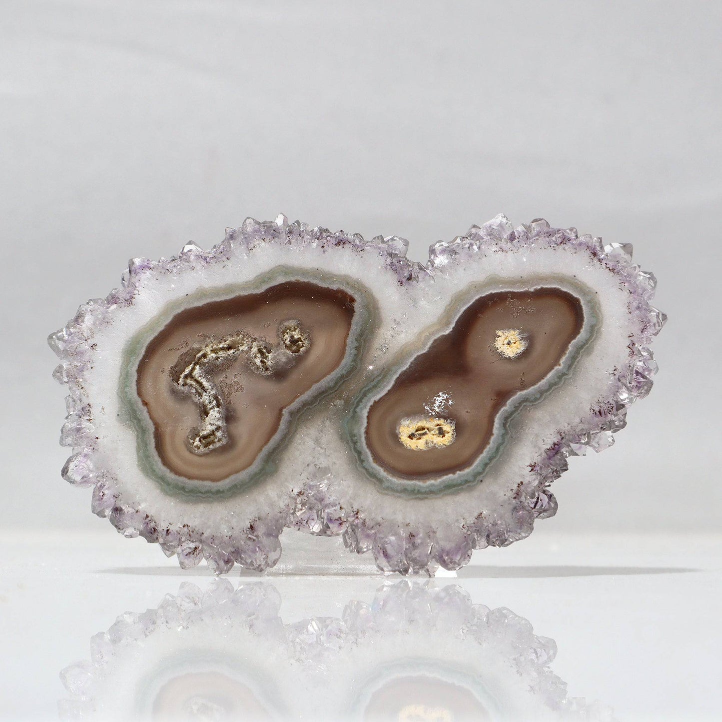 Double Stalactite Slice Specimen