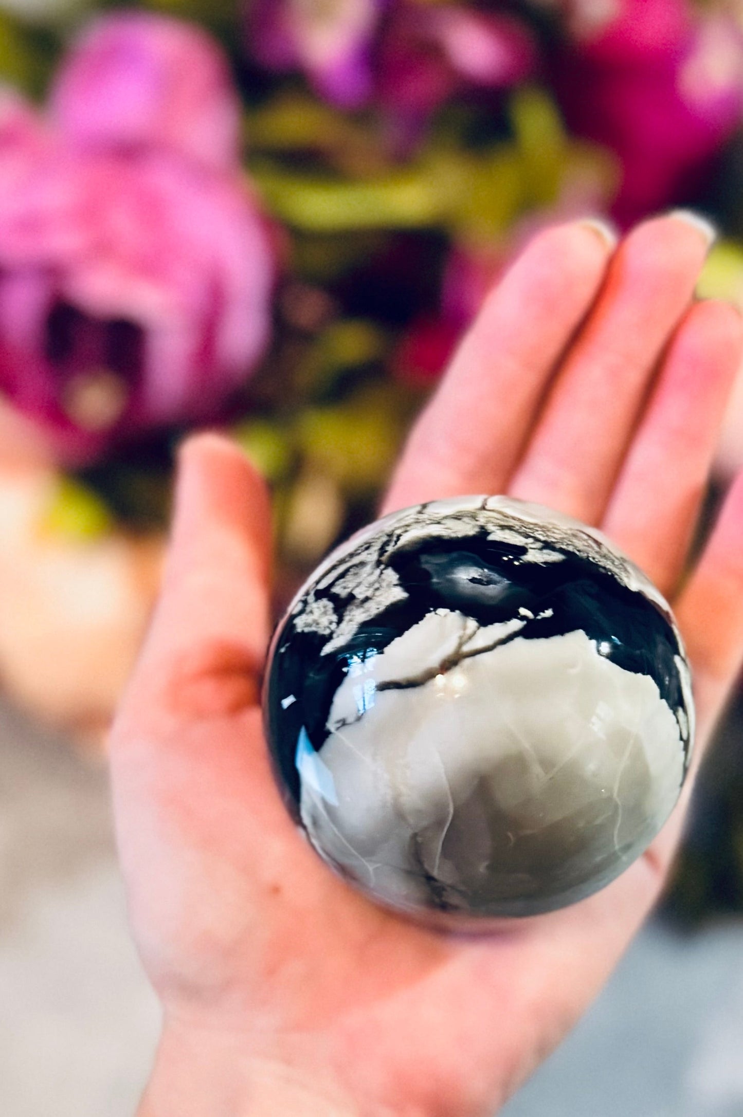 Volcano Agate Crystal Spheres, UV Fluorescent Crystal Balls – 300-349 Grams CRYSTALS