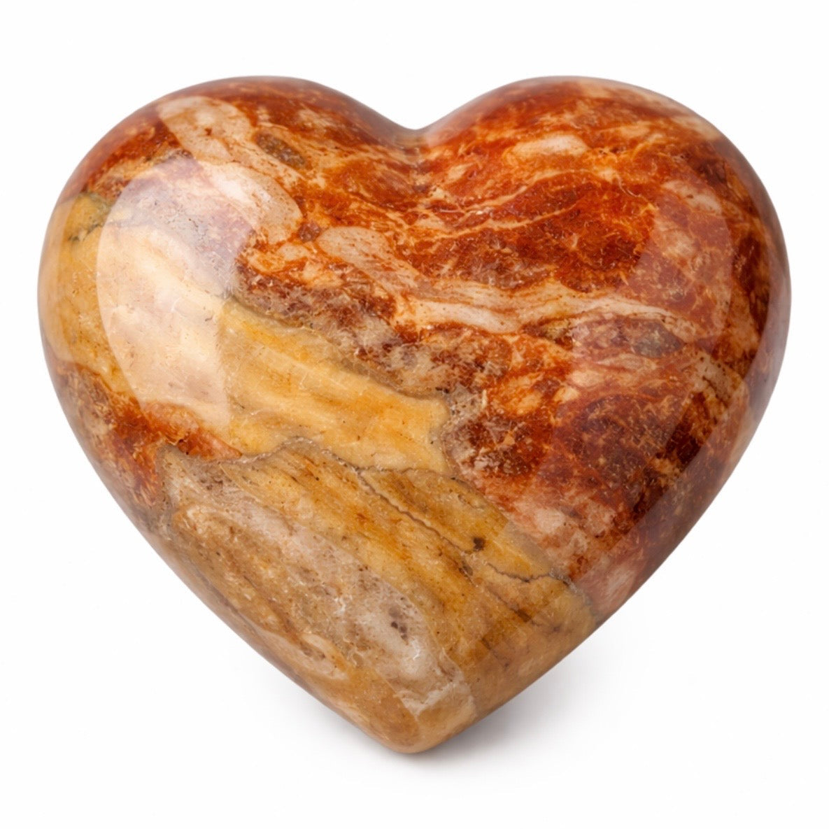 Sunset Jasper Heart Carving – Handpicked Statement Stone –