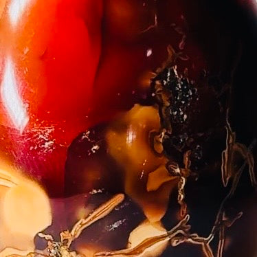 Carnelian Agate Heart Carving (Akik) – Handpicked Crystal Décor –
