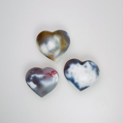Orca Agate – Heart 2.25"