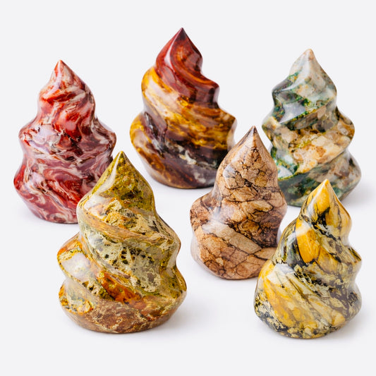 Mystery Jasper Flame Crystal - Polished Stone 4-7" –