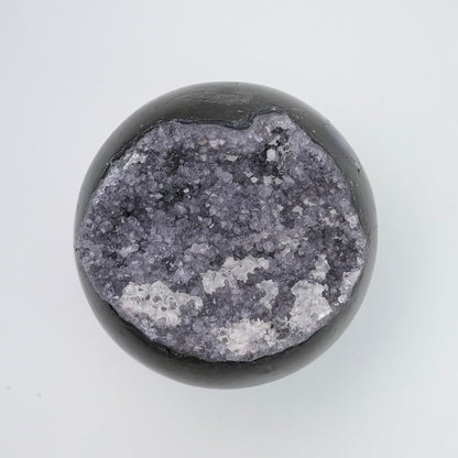 Amethyst Sphere – Large open geode sphere 97 mm