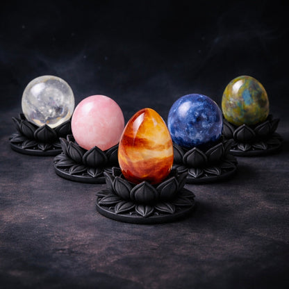 Crystal Ball Stands 5 Pack - Dark Lotus 2-3" Spheres –