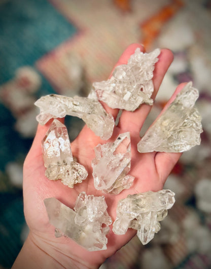 High Quality Quartz Clusters from Brazil, Many with Chlorite Inclusions – 15-24 grams