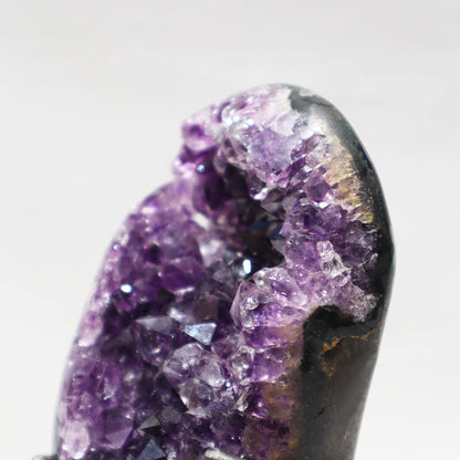 Amethyst Geode on Stand | Rustic Crystal Home Decor – Amethysts Crystals mounted