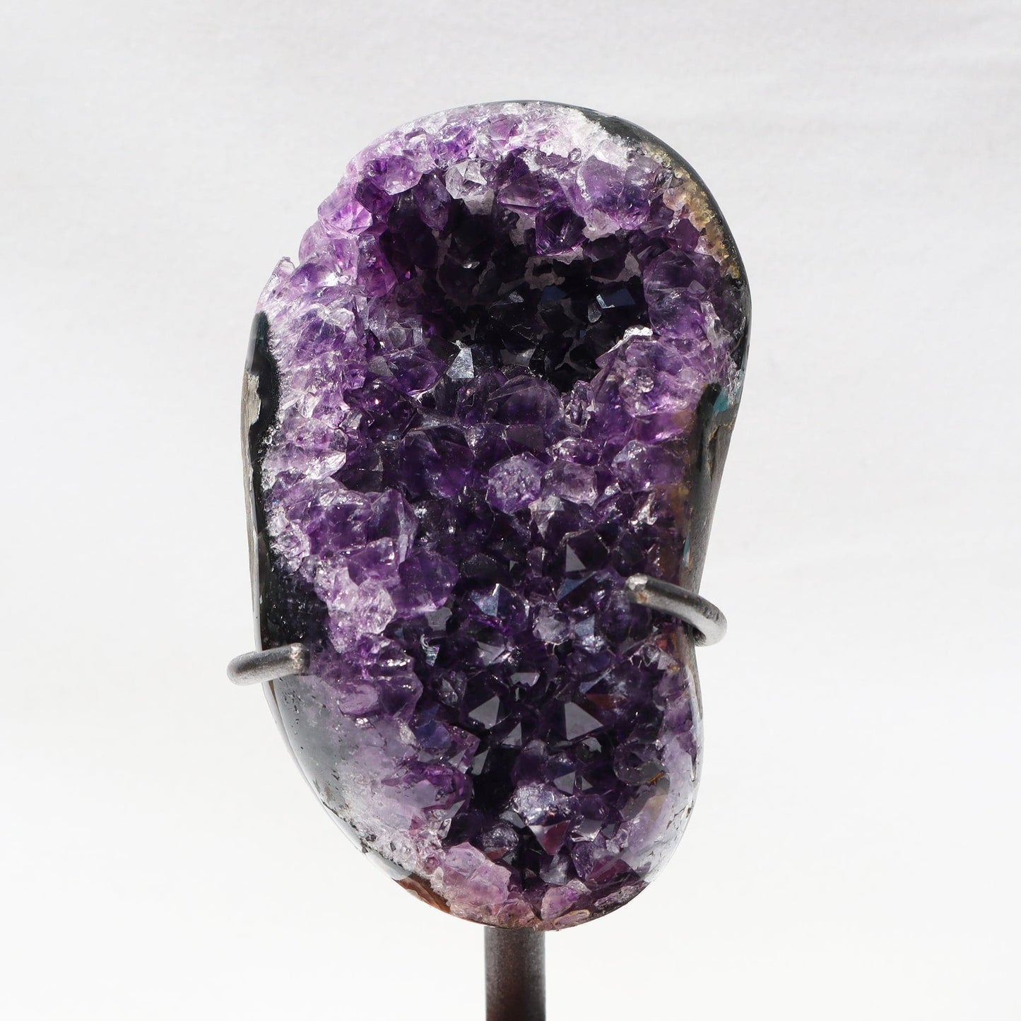 Amethyst Geode on Stand | Rustic Crystal Home Decor – Amethysts Crystals mounted