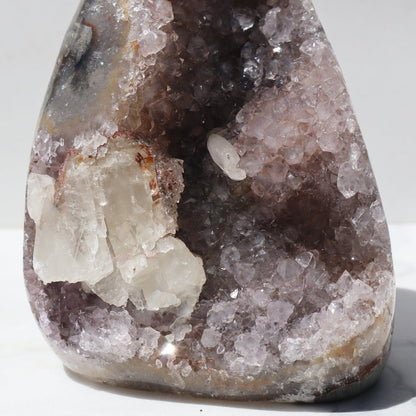 Captivating Rare Color Cathedral – Amethysts Crystals Calcite Rare