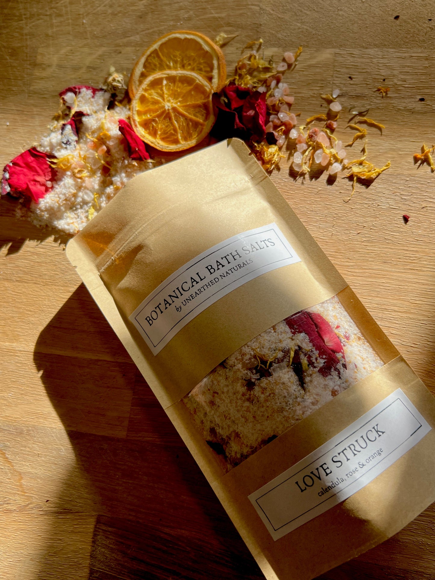 LOVE STRUCK - Calendula, Rose & Orange Botanical Bath Salts – Bath Salts