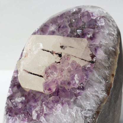 Amethyst Geode - White Quartz - Calcite – Rare Amethysts Geode Crystals Calcite