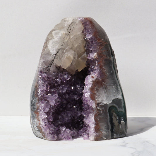Green Jasper - Amethyst Geode – Amethysts Crystals Calcite Rare