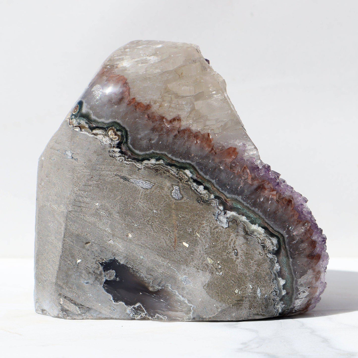 Green Jasper - Amethyst Geode – Amethysts Crystals Calcite Rare