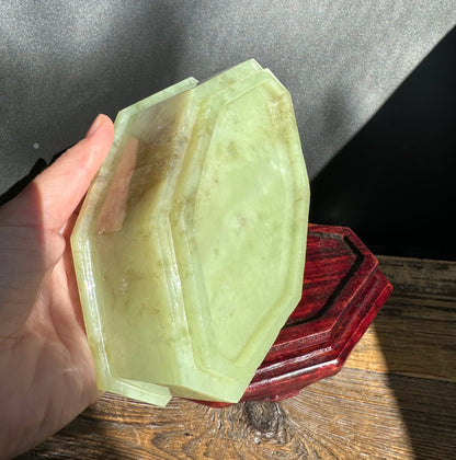 Vintage 1970 Korean Jade Bowl 5.95" – Hand Carved 1970s