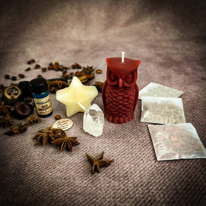 Wise Owl Wishing Star Candle Spell Kit - Wisdom & Success
