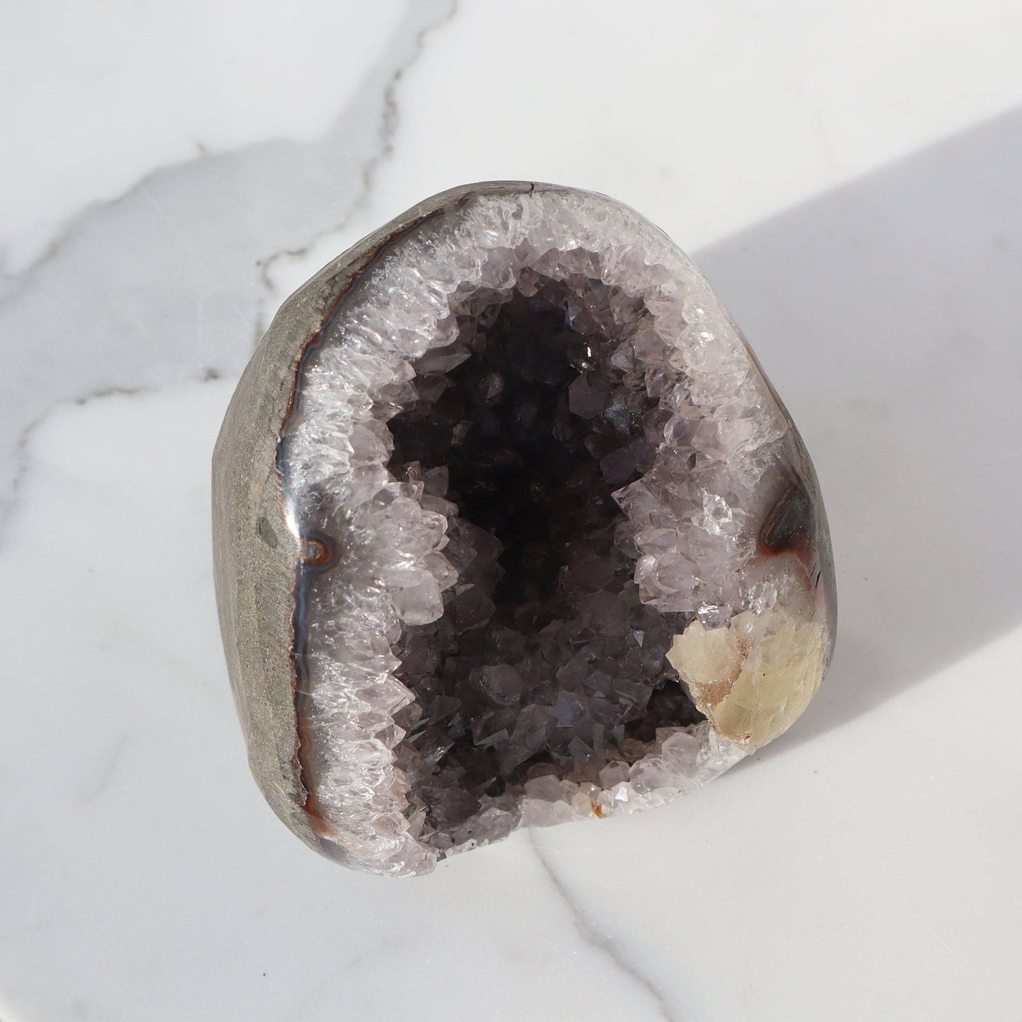 Calcite and Red Jasper Amethyst Geode – Amethysts Crystals Calcite Rare