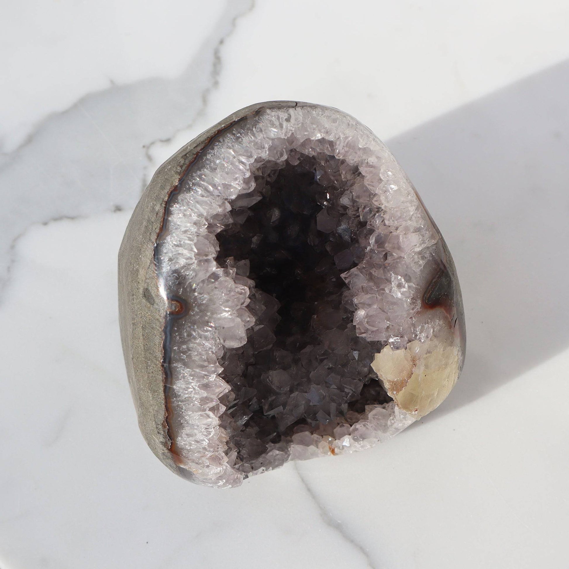 Calcite and Red Jasper Amethyst Geode – Amethysts Crystals Calcite Rare