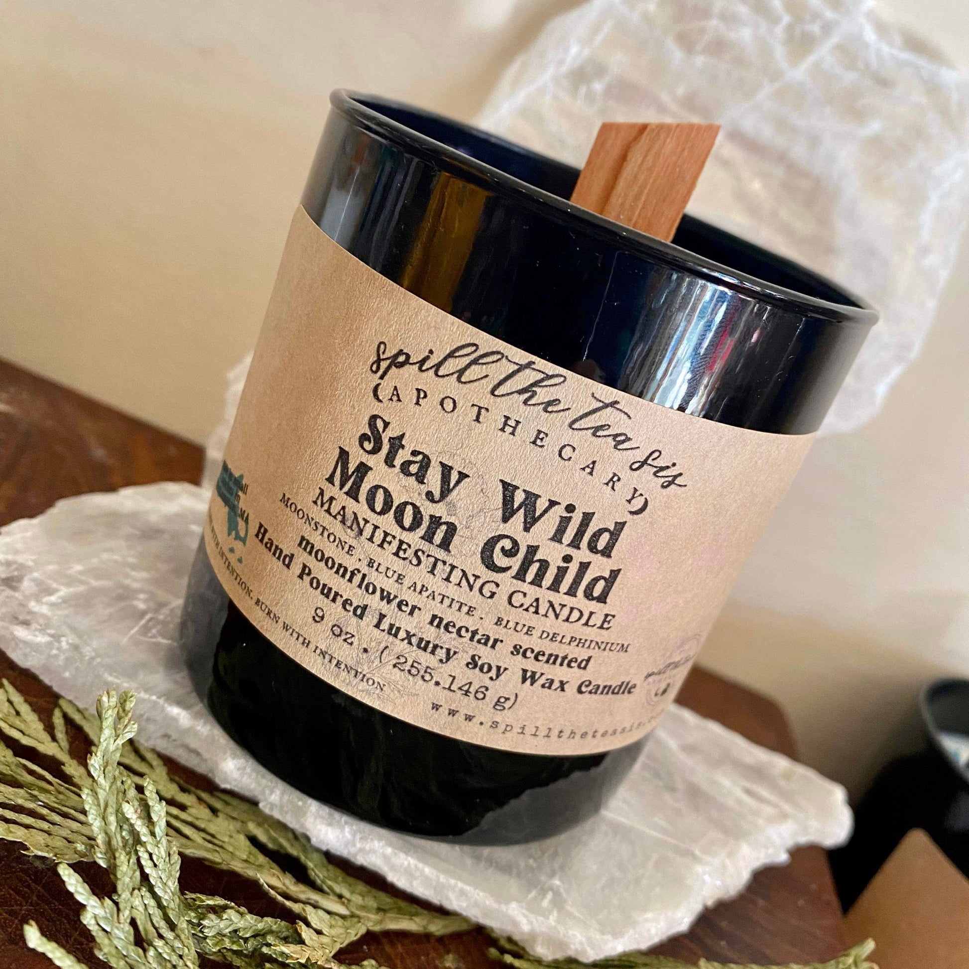 Stay Wild Moon Child Candle - 9oz Lunar Wood Wick Soy – Candles