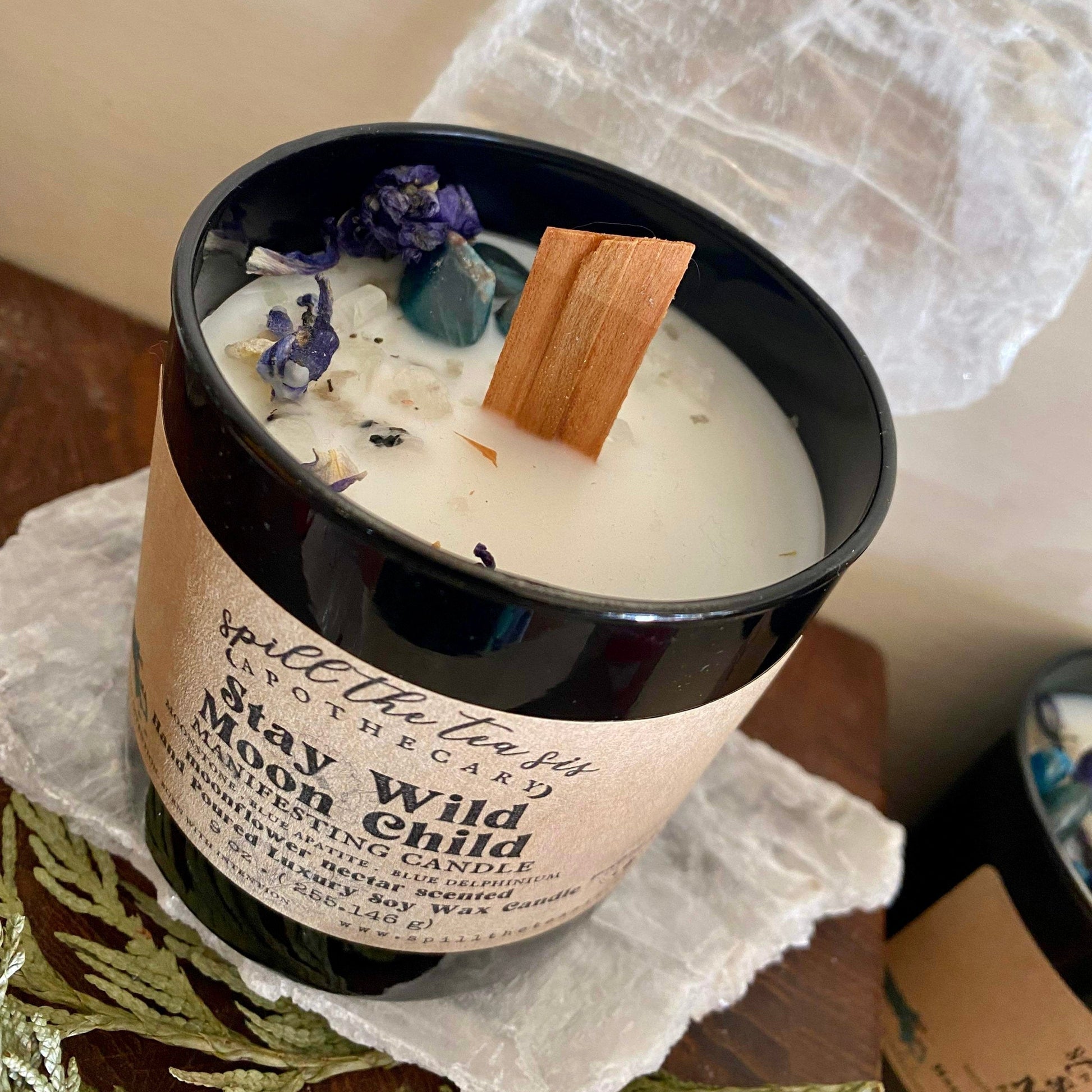 Stay Wild Moon Child Candle - 9oz Lunar Wood Wick Soy – Candles