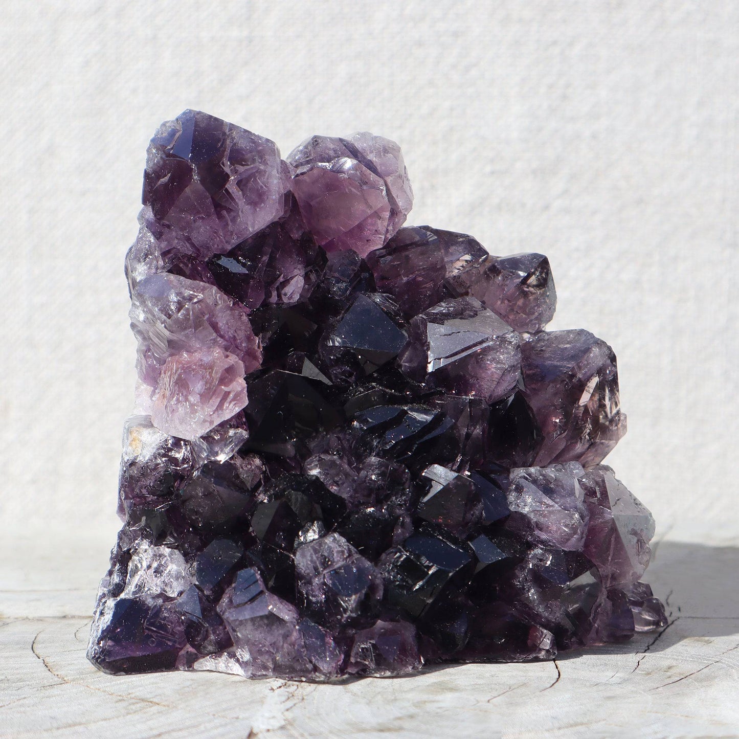 PRIMAL Raw Crystal Cluster – Blue-Green Agate & Obsidian – amethyst clusters
