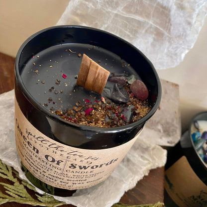 Queen of Swords Intention Candle | Protection & Empowerment Soy Wax Candle