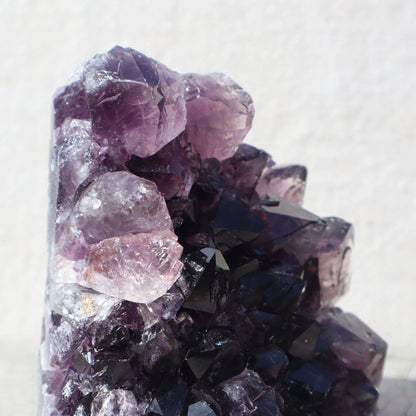 PRIMAL Raw Crystal Cluster – Blue-Green Agate & Obsidian – amethyst clusters