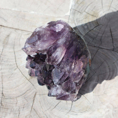 PRIMAL Raw Crystal Cluster – Blue-Green Agate & Obsidian – amethyst clusters