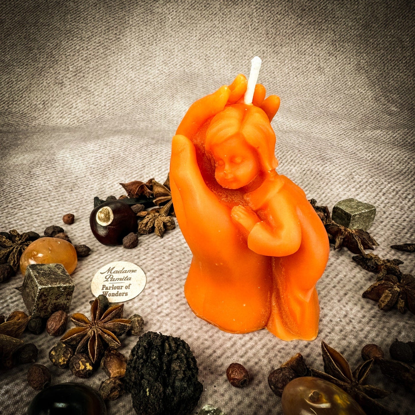 Mother Child Protection Spell Kit | Beeswax Candle – Orange (Opportunities) Candle Spell Kit