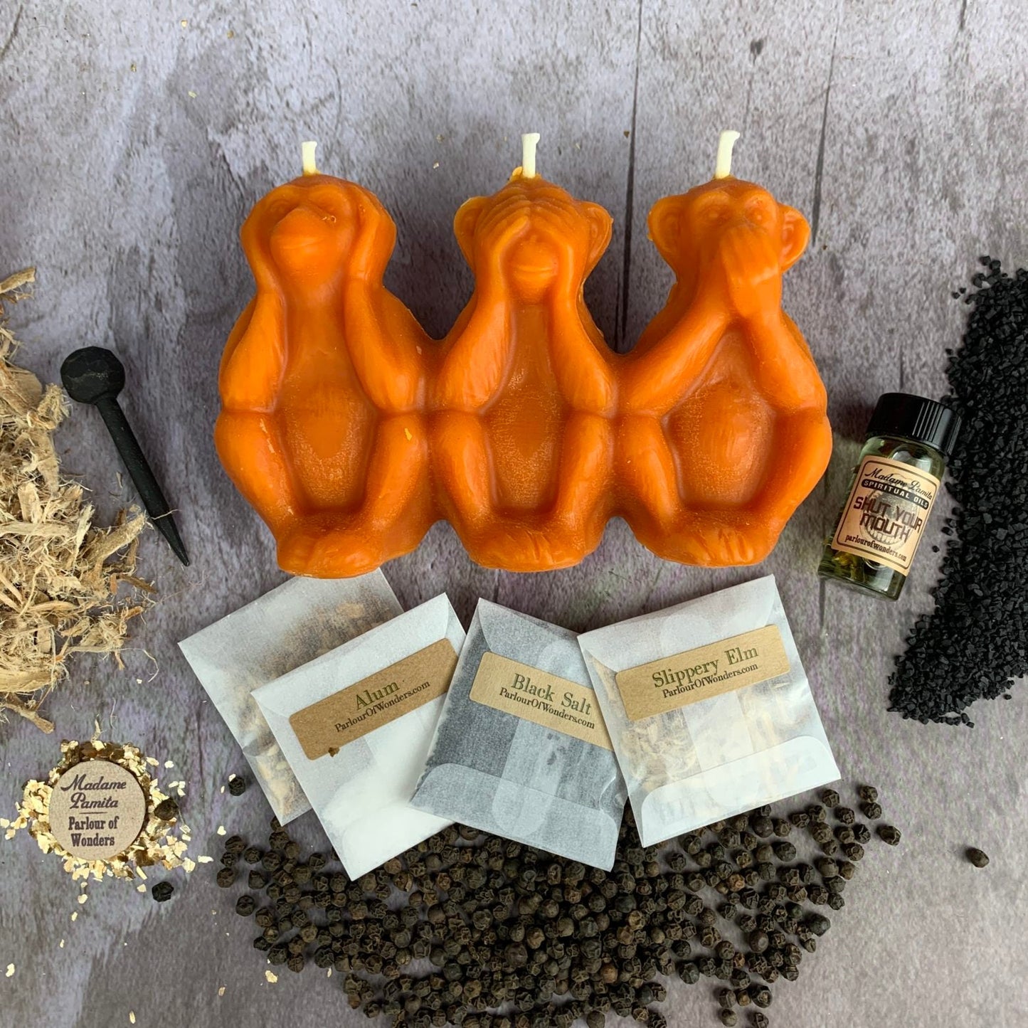 Stop Jealous Gossip Candle Spell Kit - Silence Gossip & Protect Reputation