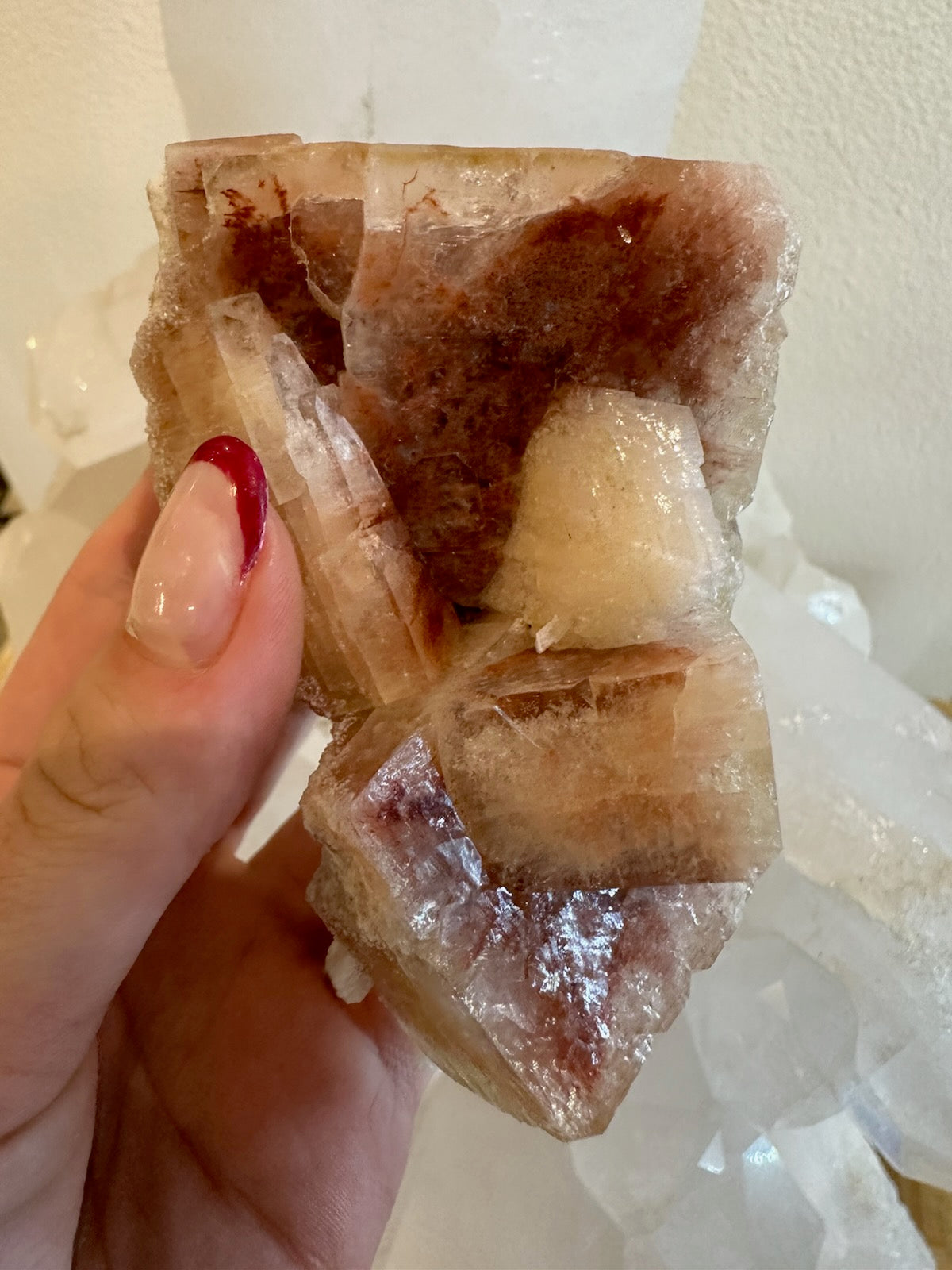 Red Apophyllite Cube Cluster from Pune, India – Minerals