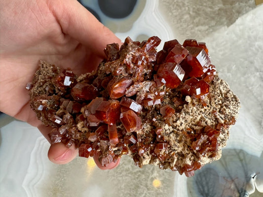 Vanadinite Cluster from Mibladen, Morocco – Minerals