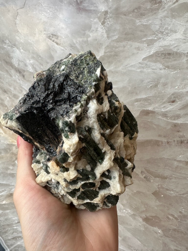 Tourmalinated Albite Cluster 1.1 kg