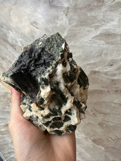 Tourmalinated Albite Cluster 1.1 kg