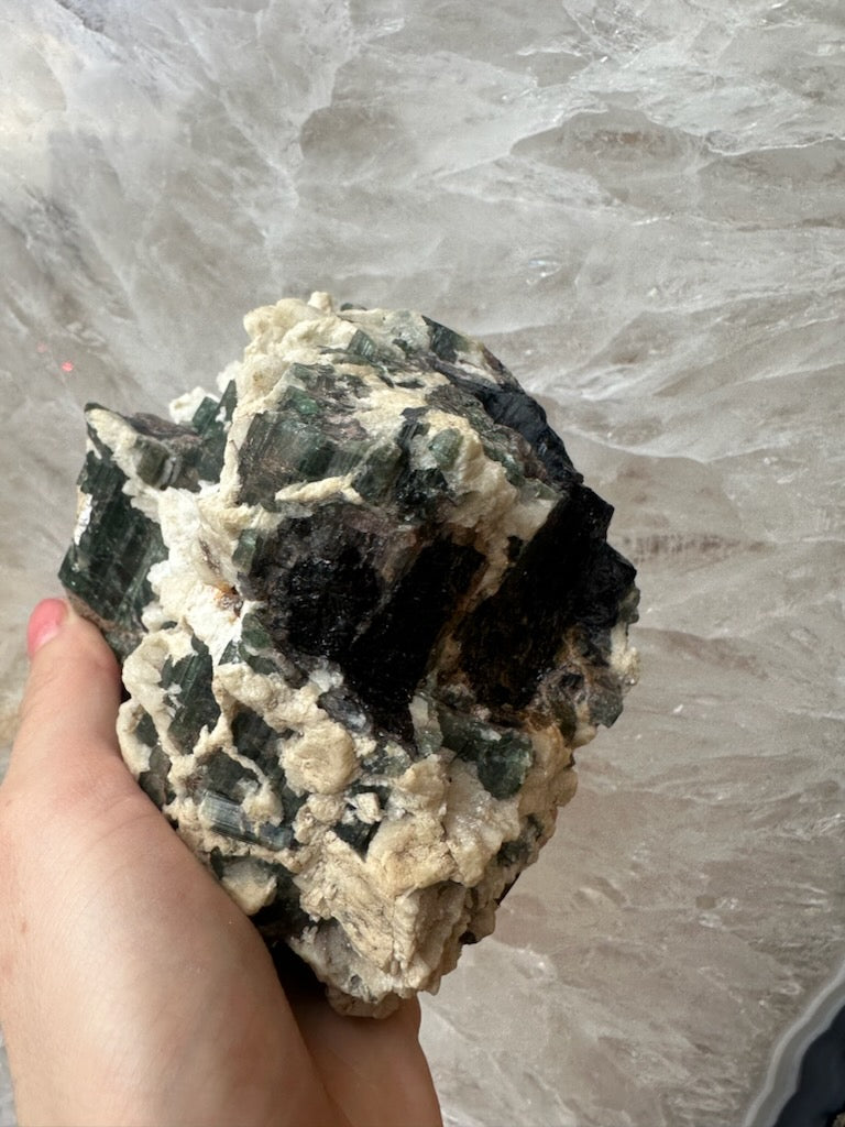 Tourmalinated Albite Cluster 1.1 kg