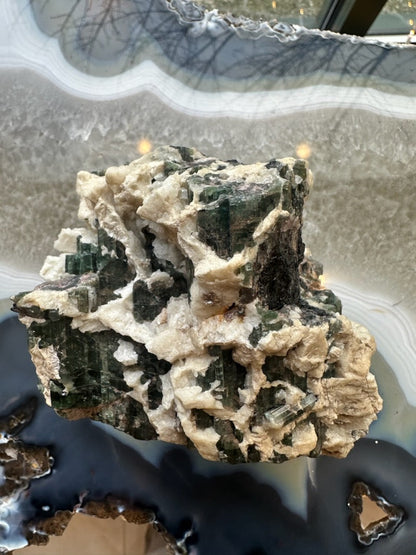 Tourmalinated Albite Cluster 1.1 kg