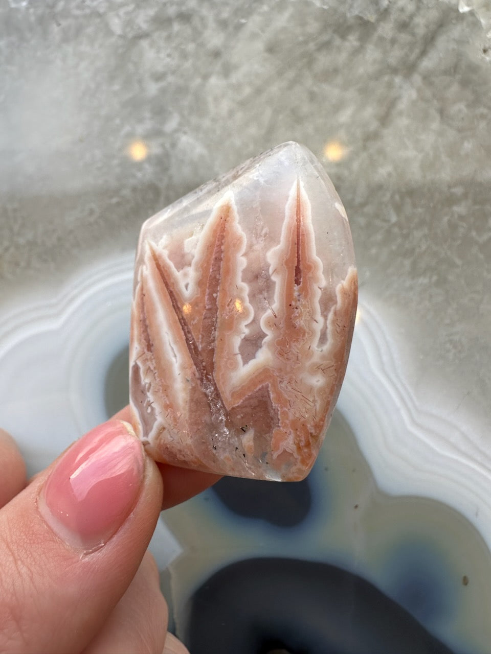 Apple Valley Agate Pseudomorph Cabachon