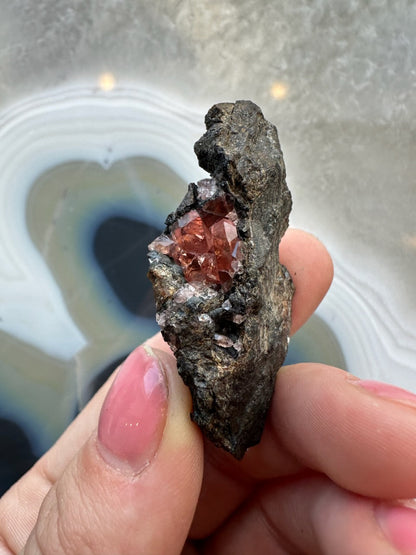 Rhodochrosite Gems on Matrix from Brazil – Minerals