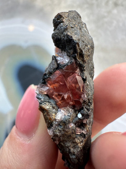 Rhodochrosite Gems on Matrix from Brazil – Minerals