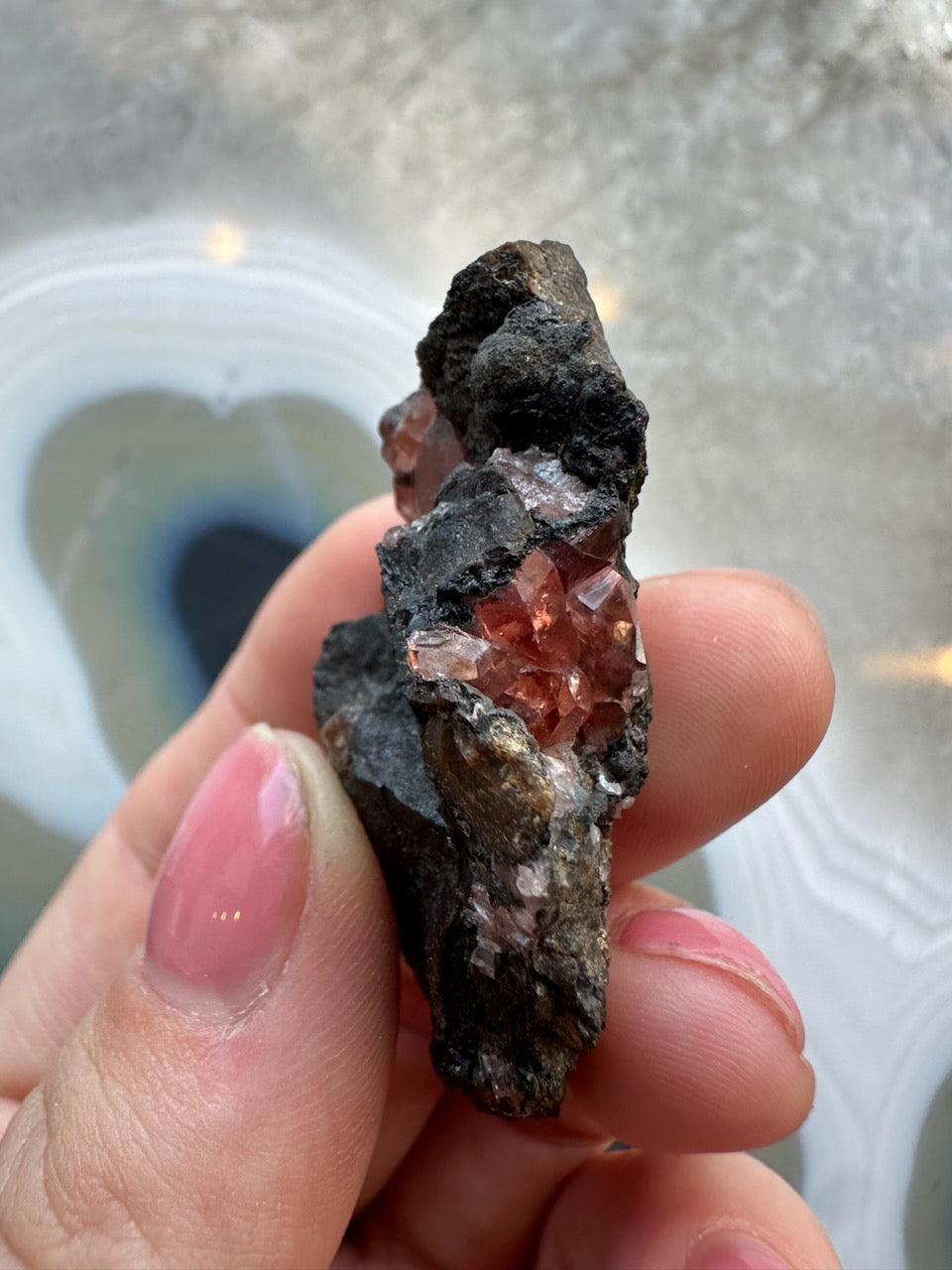 Rhodochrosite Gems on Matrix from Brazil – Minerals