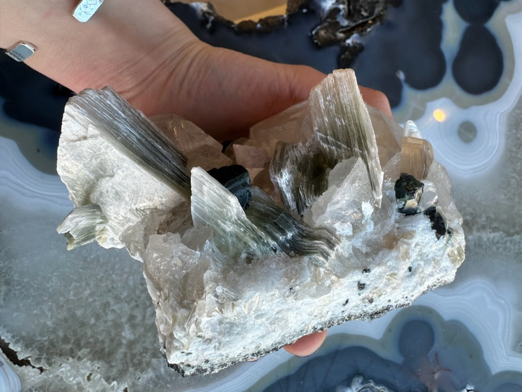 Blue Indicolite Tourmaline on Matrix from Nuristan, Afghanistan – Minerals