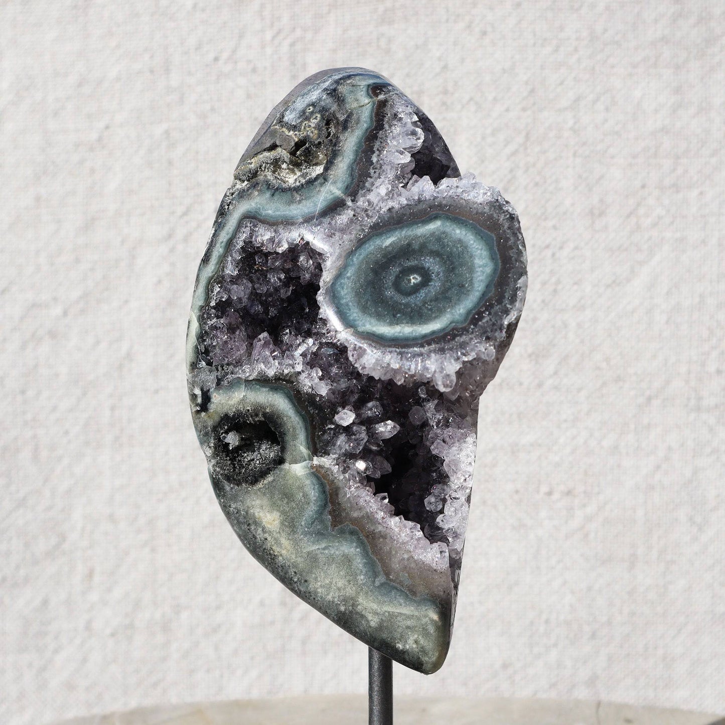 Rare Amethyst Geode Stalactites on Stand &nbsp; – Rare Mounted Amethyst Stalactites
