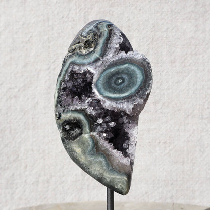 Rare Amethyst Geode Stalactites on Stand &nbsp; – Rare Mounted Amethyst Stalactites