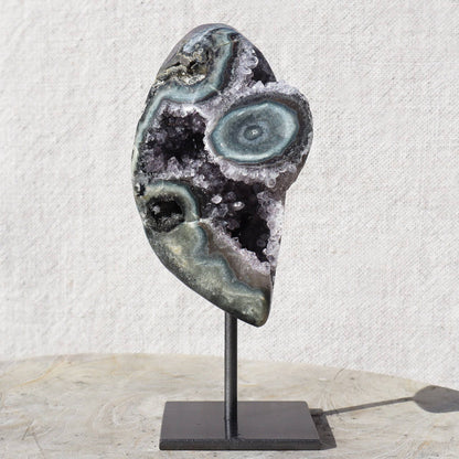 Rare Amethyst Geode Stalactites on Stand &nbsp; – Rare Mounted Amethyst Stalactites