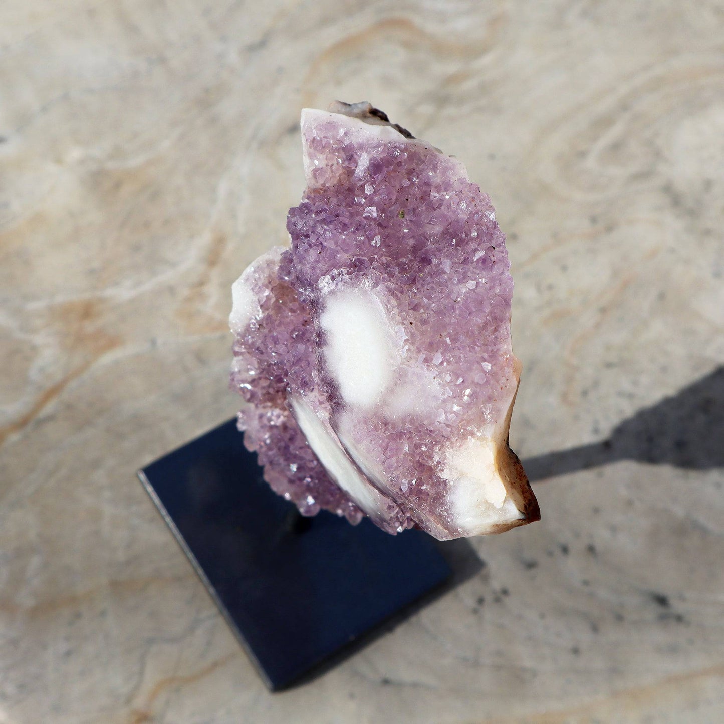 Amethyst Fragment on Stand | Lavender Quartz Geode Display