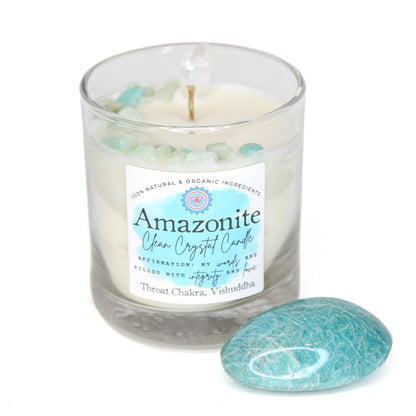 Amazonite Crystal Chakra Candle