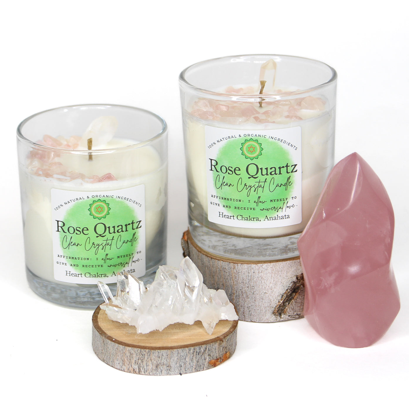 Rose Quartz Clean Crystal Candle