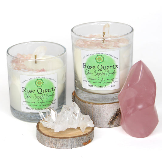 Rose Quartz Clean Crystal Candle
